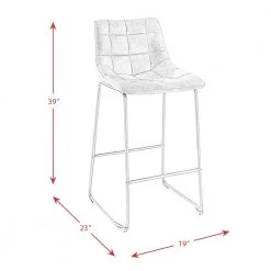 Richmond 30 in. Linen White High Back Metal Bar Stool (Set of 2) by Picket House Furnishings -Picket House Furnishings Sales Store white picket house furnishings bar stools bsh700bse 76 1000