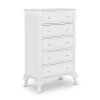 Jenna 5-Drawer White Chest by Picket House Furnishings