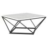 Conner Square Marble Coffee Table in White by Picket House Furnishings