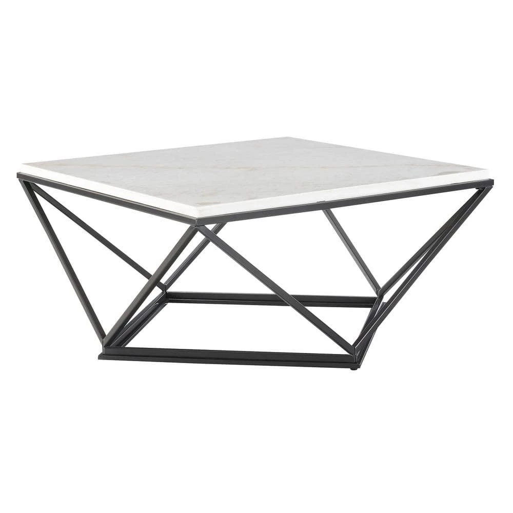 Conner Square Marble Coffee Table in White by Picket House Furnishings 1 Conner Square Marble Coffee Table in White by Picket House Furnishings