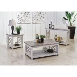 Willa 46 in. White Rectangular Wood Coffee Table by Picket House Furnishings -Picket House Furnishings Sales Store white picket house furnishings coffee tables m 9920 293 ct 31 1000