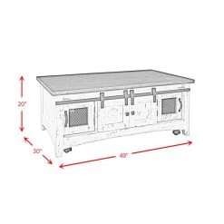 Nolan 50 in. Rectangle Coffee Table in White with Brown Top by Picket House Furnishings -Picket House Furnishings Sales Store white picket house furnishings coffee tables math021ct 76 1000