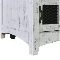 Nolan 50 in. Rectangle Coffee Table in White with Brown Top by Picket House Furnishings -Picket House Furnishings Sales Store white picket house furnishings coffee tables math021ct fa 1000