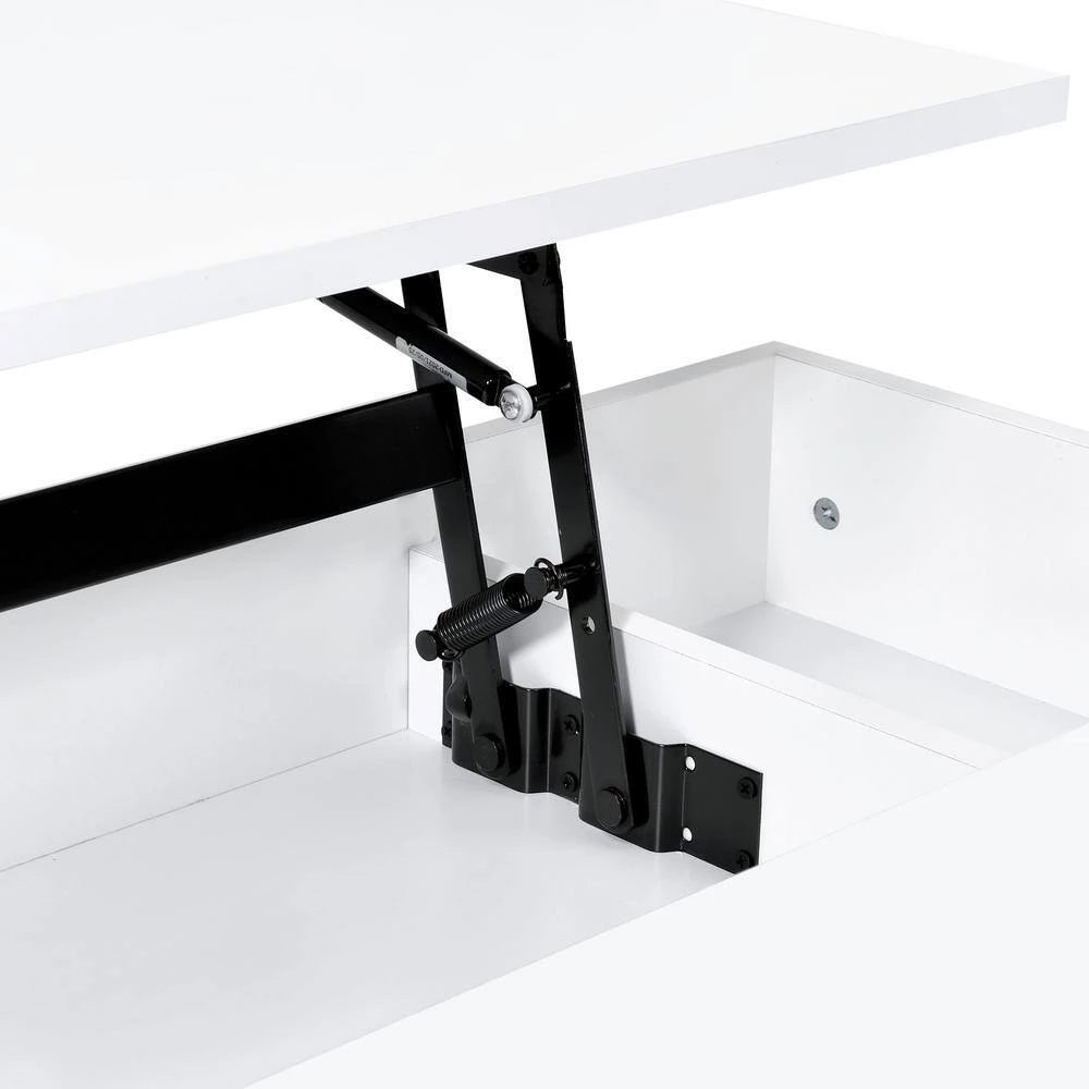 Sienna 48 in. White Rectangle Lift-Top Wood Coffee Table by Picket House Furnishings 4 Sienna 48 in. White Rectangle Lift-Top Wood Coffee Table by Picket House Furnishings - Image 4