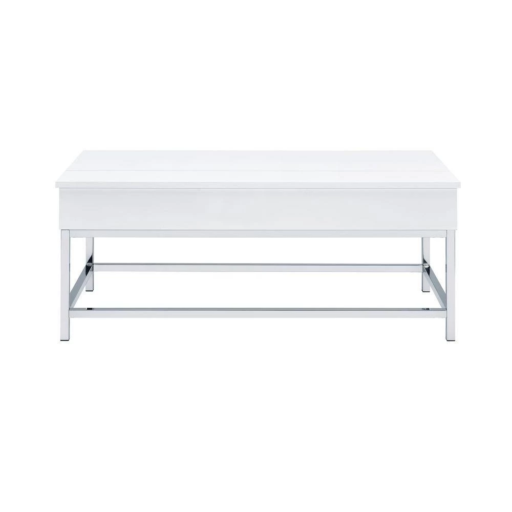 Sienna 48 in. White Rectangle Lift-Top Wood Coffee Table by Picket House Furnishings 3 Sienna 48 in. White Rectangle Lift-Top Wood Coffee Table by Picket House Furnishings - Image 3