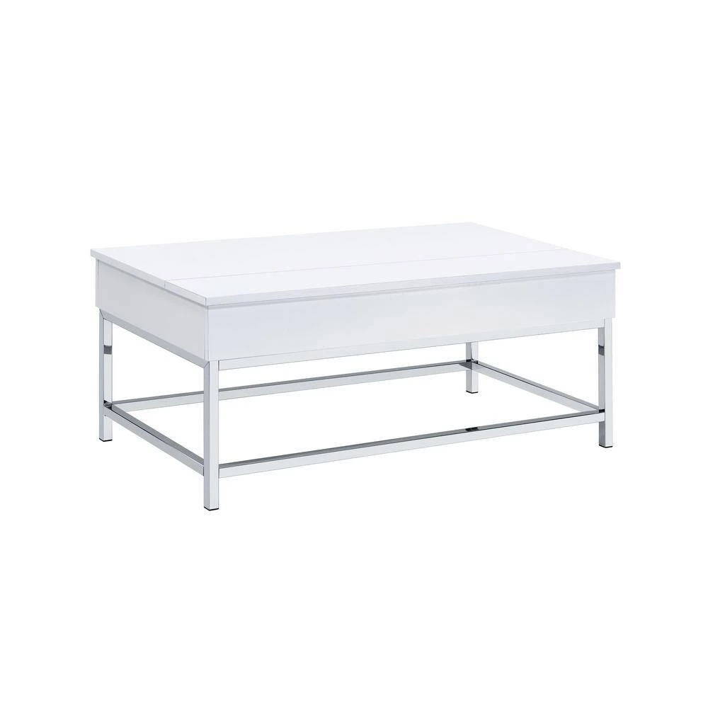 Sienna 48 in. White Rectangle Lift-Top Wood Coffee Table by Picket House Furnishings 2 Sienna 48 in. White Rectangle Lift-Top Wood Coffee Table by Picket House Furnishings - Image 2