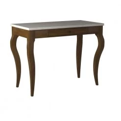 Picket House Furnishings Sales Store 24 Melony 39 in. Rectangle White with Marble 1 Drawer Computer Desk by Picket House Furnishings