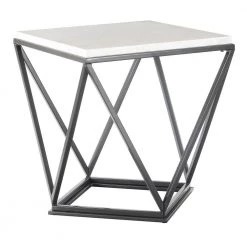 Conner Square Marble End Table in Marble by Picket House Furnishings