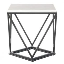 Conner Square Marble End Table in Marble by Picket House Furnishings -Picket House Furnishings Sales Store white picket house furnishings end side tables crk100ete c3 1000