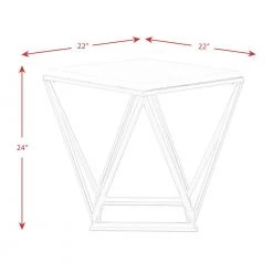 Conner Square Marble End Table in Marble by Picket House Furnishings -Picket House Furnishings Sales Store white picket house furnishings end side tables crk100ete fa 1000