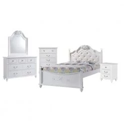 Annie 5-Piece White Full Platform Bedroom Set by Picket House Furnishings