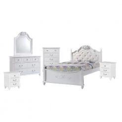 Annie 6-Piece White Full Platform Bedroom Set by Picket House Furnishings