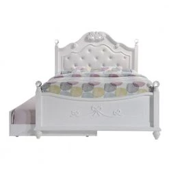 Annie 3-Piece White Full Platform Bedroom Set with Storage Trundle by Picket House Furnishings -Picket House Furnishings Sales Store white picket house furnishings kids beds an700ft3pc 4f 1000