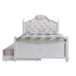 Annie 5-Piece White Full Platform Bedroom Set with Storage Trundle by Picket House Furnishings -Picket House Furnishings Sales Store white picket house furnishings kids beds an700ft5pc 4f 1000