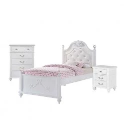 Annie 3-Piece White Twin Platform Bedroom Set by Picket House Furnishings