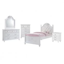 Annie 5-Piece White Twin Platform Bedroom Set by Picket House Furnishings