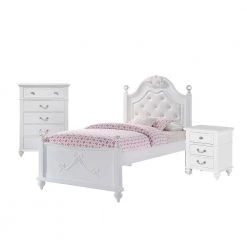 Picket House Furnishings Sales Store 36 Annie 3-Piece White Twin Platform Bedroom Set with Storage Trundle by Picket House Furnishings