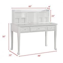 Jenna White Desk with Hutch by Picket House Furnishings -Picket House Furnishings Sales Store white picket house furnishings kids desks js700dkht 4f 1000