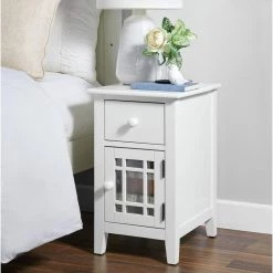 Kian White Side Table (24 H x 14 W x 18 D) by Picket House Furnishings -Picket House Furnishings Sales Store white picket house furnishings nightstands ctmt750nse 31 1000