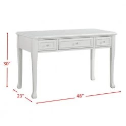 48 in. Rectangular White 3 Drawer Writing Desk with Built-In Storage by Picket House Furnishings 8 48 in. Rectangular White 3 Drawer Writing Desk with Built-In Storage by Picket House Furnishings -Picket House Furnishings Sales Store white picket house furnishings writing desks js700dk c3 1000